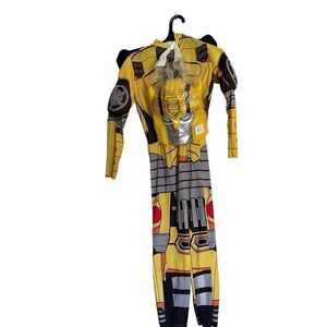 NEW Kids Bumblebee Transformers Costume size Medium 7-8 With Mask